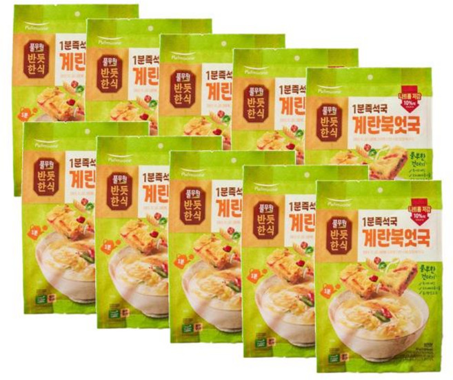 풀무원 반듯한식 1분즉석국 계란북엇국(5개입), 10개
