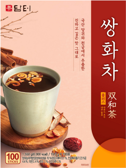 담터 쌍화차 플러스, 15.5g, 100개입, 1개