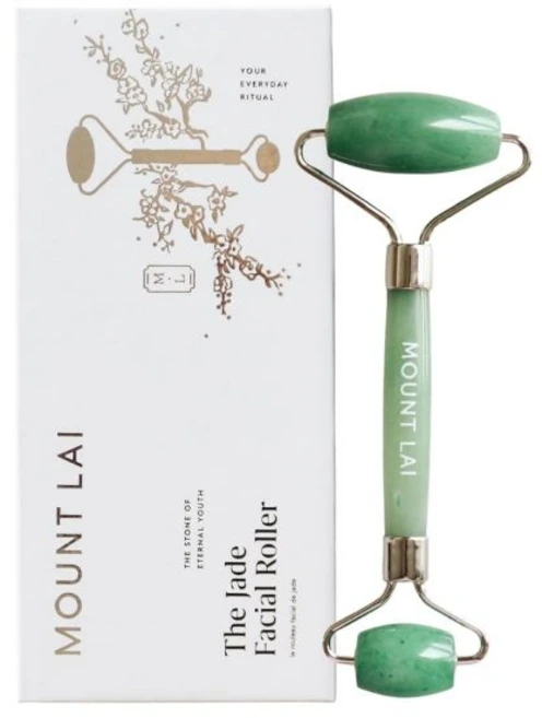 Mount Lai Rose Quartz Tension Melting Massager 긴장과 스트레스 완화를 Face Roller and Neck, Jade, 1개 - 쿠팡
