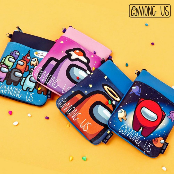 초등어린이 어몽어스 핸드폰 슬림크로스백 교통카드백 어린이핸드폰가방 핸드폰백 어린이휴대폰가방