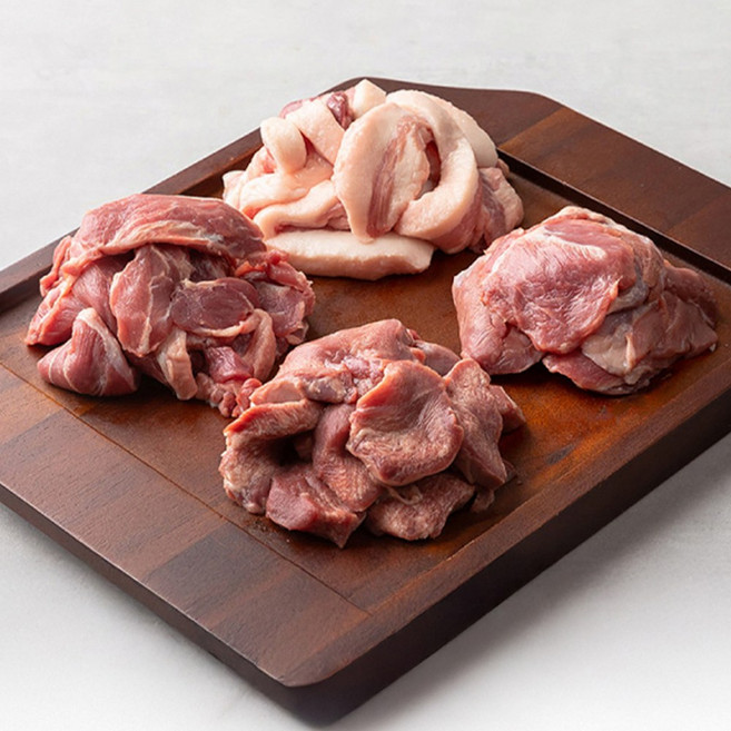 [당일도축] 김해 뒷고기 모듬 (두항정+뽈살+돈설+돼지눈살), 500g, 1박스