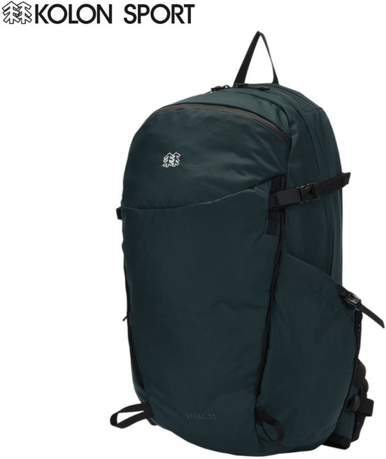 [매장발송]코오롱스포츠 남녀공용 등산가방 25L 등산배낭 트레킹 등산 가볍고 등산배낭, 진그린