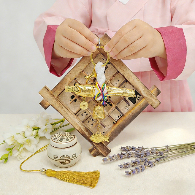 금빛 액막이 명태 도어벨 현관종 고급 선물포장 집들이 개업 선물 헌팅트로피 벽장식