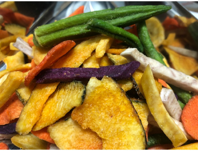 蔬菜脆片大包裝, 1個, 200克原味蔬菜