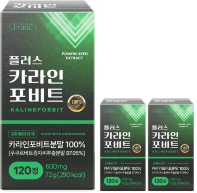 [정품] Plus 카라인포비트 정 중년남성 활력, 3개, 120정