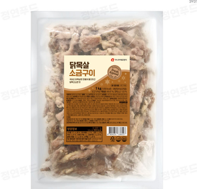 ~유통기한(26.05.05) 행사~ 마니커에프앤지 닭목살 소금구이 (냉동), 1kg, 2개