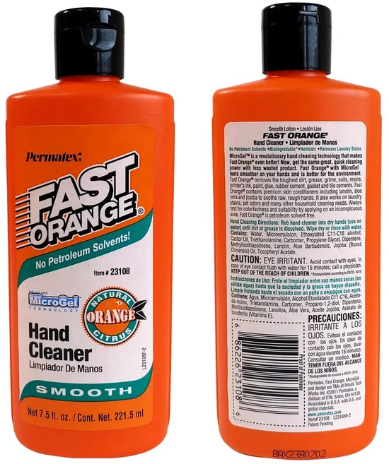 퍼마텍스 전문가용 오렌지 핸드 클리너 23108 221ml 작업용 손세정, 1개 - 쿠팡