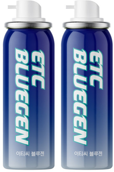 아쿠아쿨 이티씨 블루젠 / 에틸클로라이드 냉각 쿨링스프레이 통증완화 부종경감, 2개, 1개입