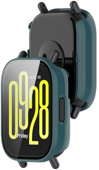 모사요 샤오미 레드미 워치 5 액티브 라이트 풀커버 PC 케이스, 그린, 1개