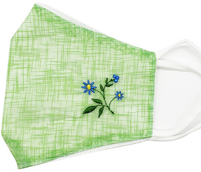 모시 꽃자수 마스크 한복마스크 혼주 결혼식 외국인선물