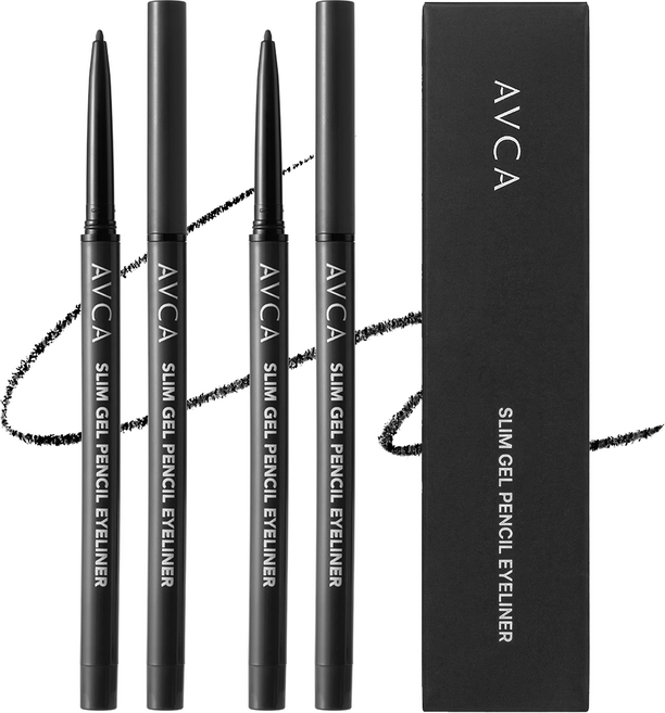 아브카 슬림 젤 펜슬 아이라이너 옵시디언 블랙 0.07g 2개, 1개