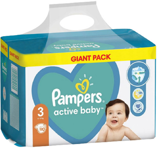 데코마당 유로 베이비드라이 기저귀, 90매