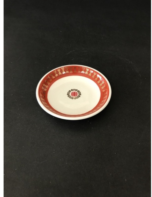 東昇瓷器餐具 大同強化瓷器福壽無疆3.75吋醬油碟, 1個, 3.3吋醬油碟直徑8.5cm