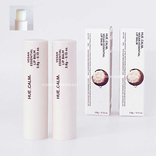 휴캄 입술 보습제 무색 립밤(비건), 무색(무향), 3.8g, 2개