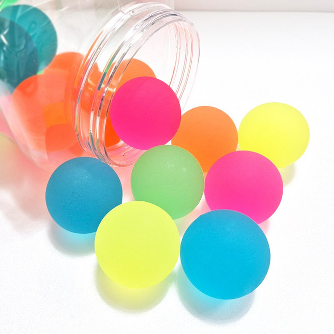 야광 얌체공 탱탱볼 4.5cm 3개 색상랜덤