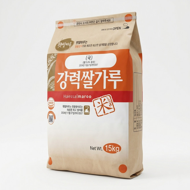 강력쌀가루 국산 15kg 햇쌀마루, 1개