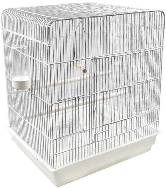 애니몰파크 화이트 사각 새장 케이지 새집 용품