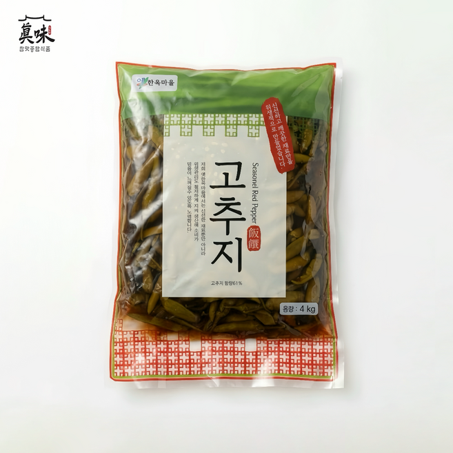 옛한옥마을 고깃집 업소용 간장고추4kg, 4kg, 1개