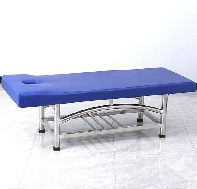 때밀이 침대 세신 베드 방수 마사지 사우나용 목욕탕용, 폭 70 높이 65 블루 구멍 있음, 1개