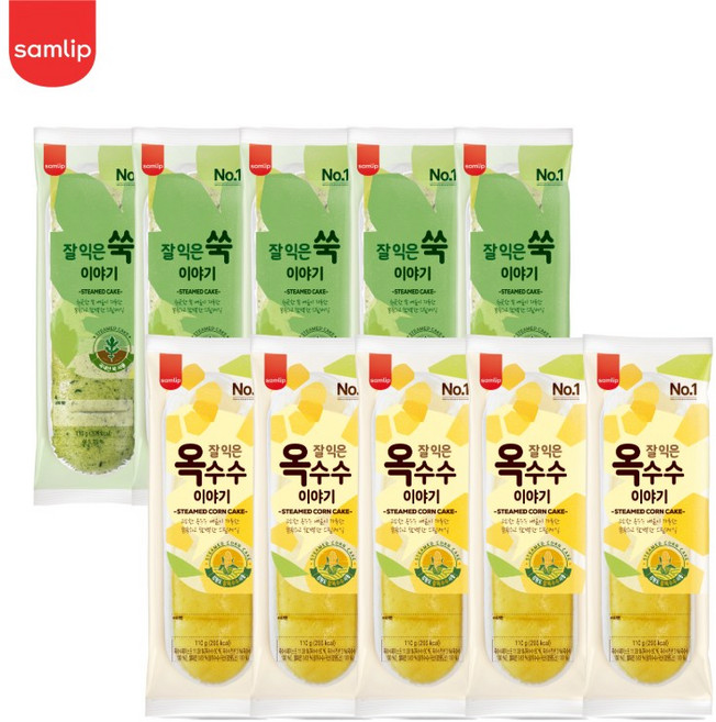삼립빵 삼립 잘익은 옥수수이야기 + 쑥이야기 (총 10봉), 110g, 1세트