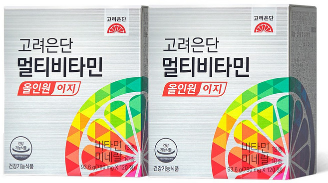 고려은단 멀티비타민 올인원 이지, 120정, 2개