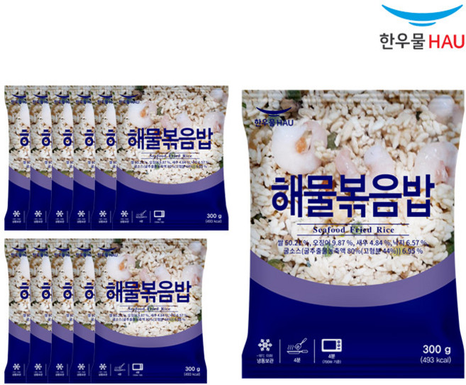 [자연맘스토리] 한우물 해물 볶음밥 300g x 12개