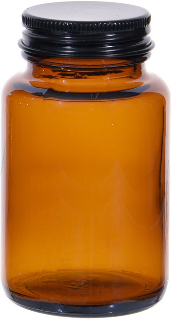 갈색병 제약병 100ml 안전캡 알루미늄캡, 알루미늄 검정캡, 1개