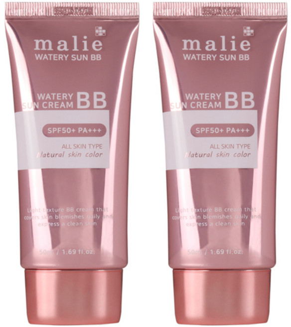 에코제이 마리에 워터리 썬 비비크림 BB크림 SPF50+ / PA+++ 2개, 50g