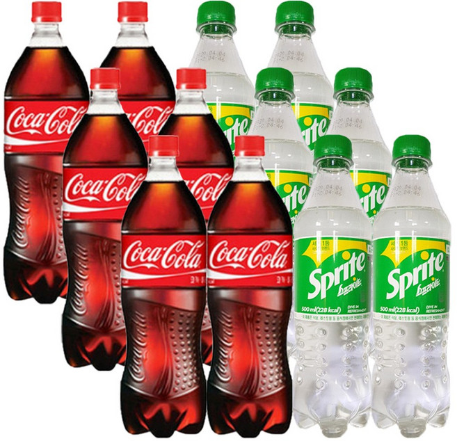 코카콜라 업소용 500ml PET 6p + 스프라이트 업소용 500ml PET 6p, 1세트