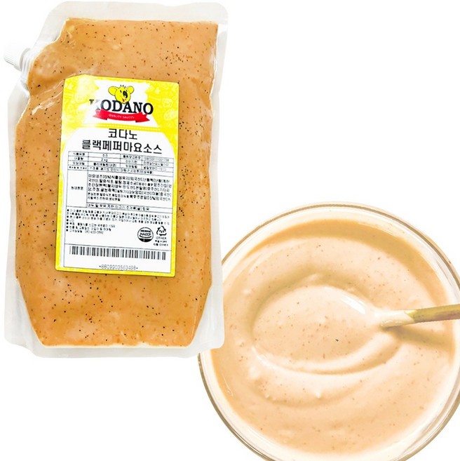 에이치에이유통 코다노 블랙 페퍼 마요소스 2kg 페퍼 마요네즈 대용량소스, 1개