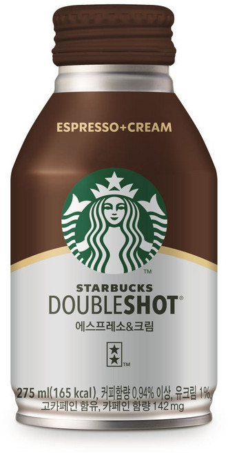 스타벅스 더블샷 에스프레소 & 크림 커피, 275ml, 24개