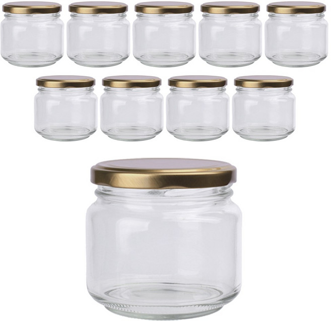 가인글로벌 고추장500 유리병 러그캡 골드, 400ml, 10개