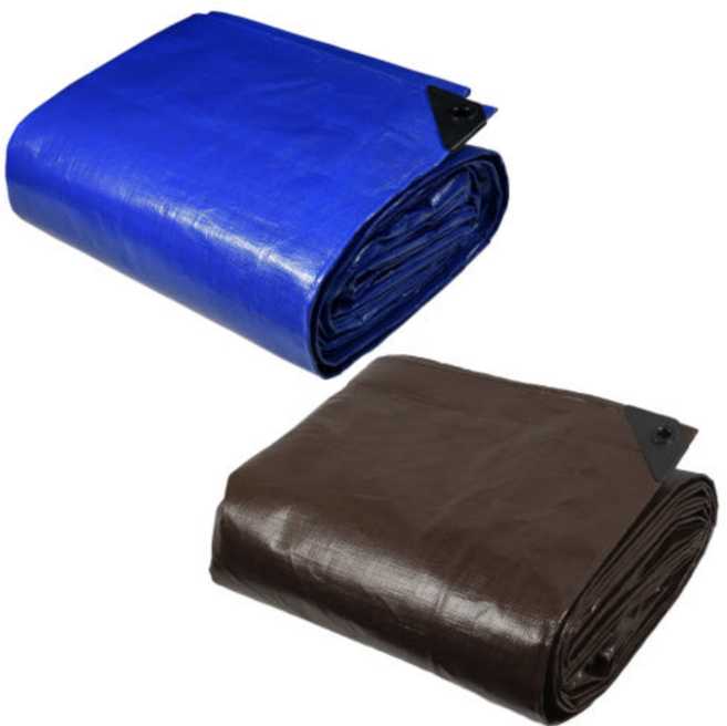 코스트코 방수포 타포린 다용도 화물차 캠핑 텐트 천막 타프 그라운드시트 3.6mx4.8m, 브라운