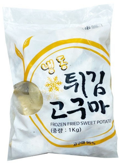 달디단마켓 튀김 고구마 유탕 1kg 냉동튀김 스위트포테이토 분식 업소용 대용량, 2개