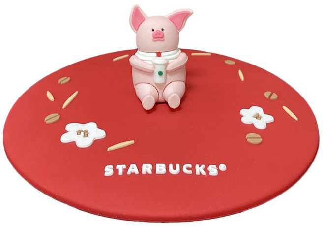 실리콘 머그리드 덮개, 1개, 스타벅스 컵뚜껑 08