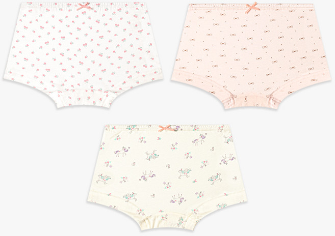 멜리스 국내생산 CM프리티 여아 사각팬티 3매입 세트