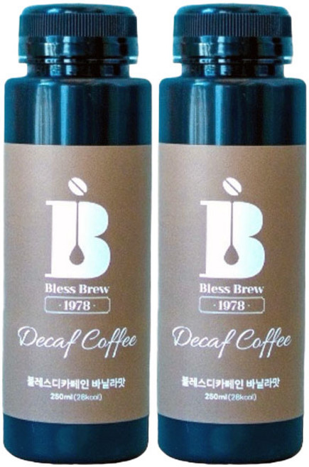 블레스브루 디카페인 콜드브루 바닐라맛 더치 커피원액, 2개, 2개입, 250ml