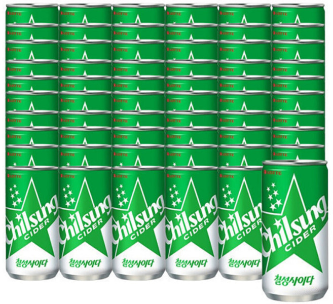 칠성사이다 210ml x 60캔 청량음료 / 탄산음료 / 탄산, 60개