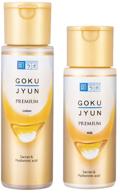 하다라보 고쿠쥰 프리미엄 2종 (로션170ml+밀크140ml) 세안밴드, 1세트