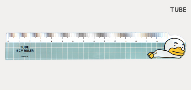 카카오프렌즈 15cm 방안자 캐릭터 눈금자 직자, 튜브, 튜브