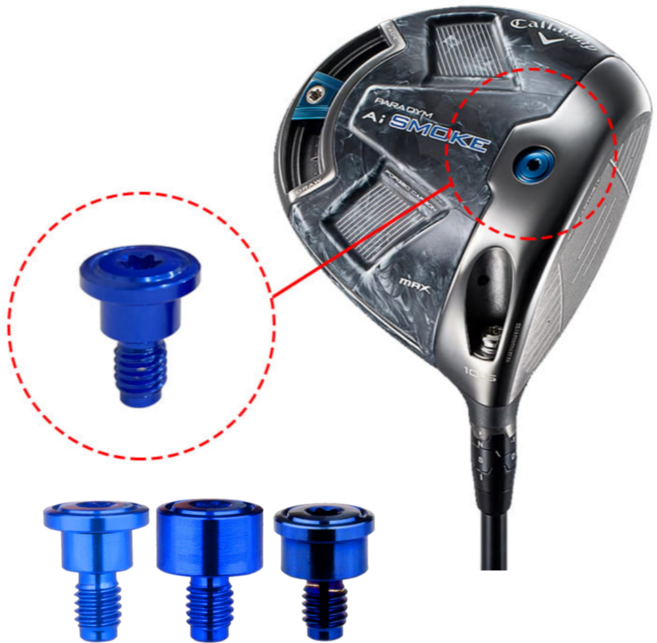 캘러웨이 패러다임 ai스모크 드라이버 원형무게추, 1개, 원형 블루