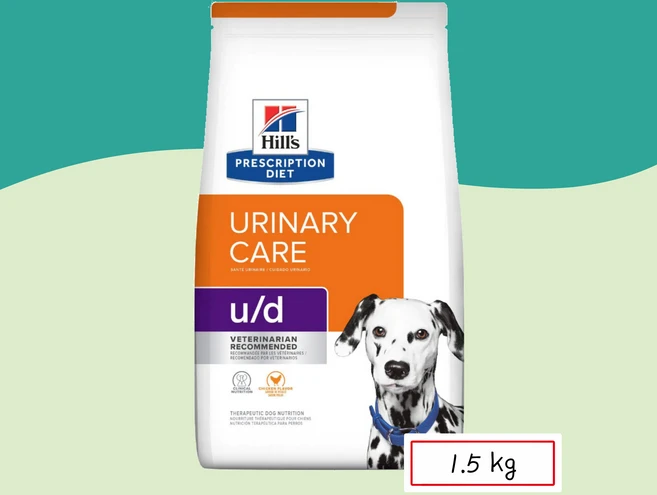[동물병원직영] 힐스 독 u/d 강아지유리너리사료 강아지요로결석 강아지방광결석사료, 1.5kg, 1개, 오리 - 쿠팡