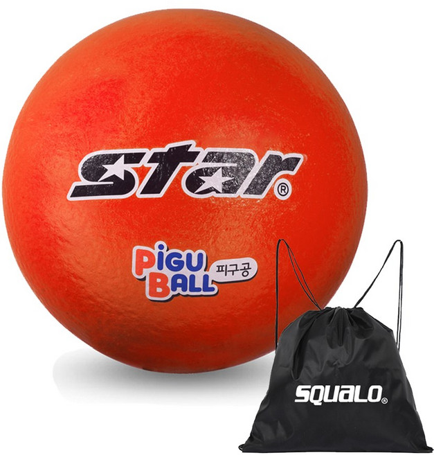스타스포츠 스타 피구공 CB853 3호 스폰지 재질로 매우 가볍고 소프트함, 오렌지, CB853 + SQUALO 공가방, 1개