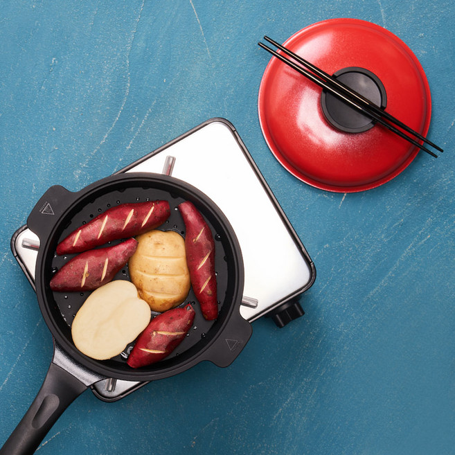 슈퍼팬 라면선생 편수 냄비 18cm + 찜기 세트, 1개