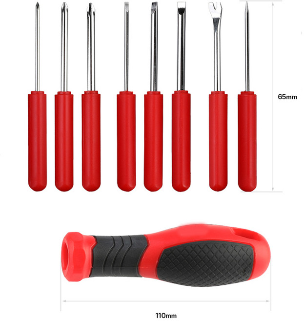 DWINPACK 수리용 고급 드라이버 송곳 풀리 세트 가정용 십자 일자 파워핸들 케이스 포함, 1세트, 드라이버 송곳 풀리 송곳 전용케이스