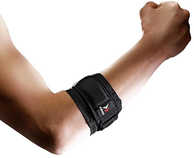 잠스트 (ZAMST) 팔꿈치 서포터 팔꿈치 밴드 스포츠 일반 테니스 골프 좌우 겸용 블랙 374702 M 사이즈, 패딩 쇼트 타입(팔꿈치 밴드), 1개