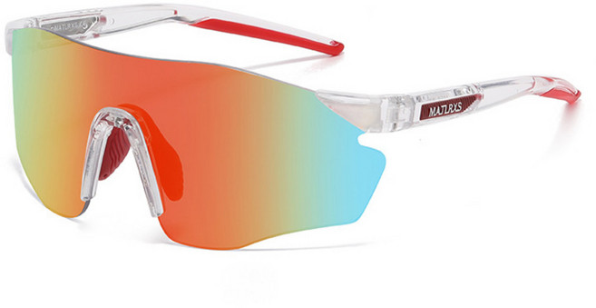 매트릭스 스포츠 변색 선글라스 고글 무프레임, 투명레드파노라마, 1개