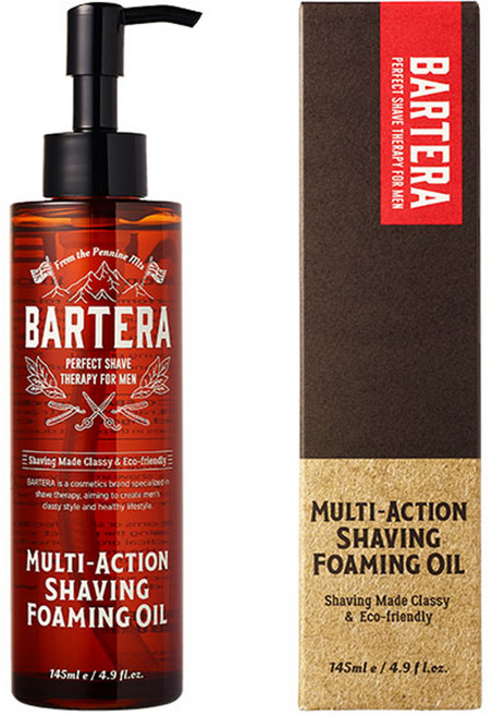 바르테라 멀티 액션 쉐이빙 포밍 오일, 1개, 145ml