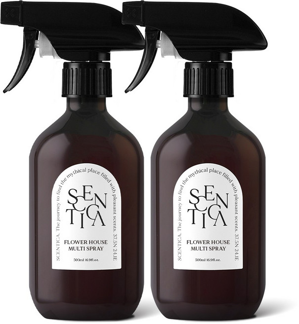 1+1 센티카 멀티스프레이 섬유향수 룸스프레이 대용량 탈취제 500ml 플라워하우스, 2개