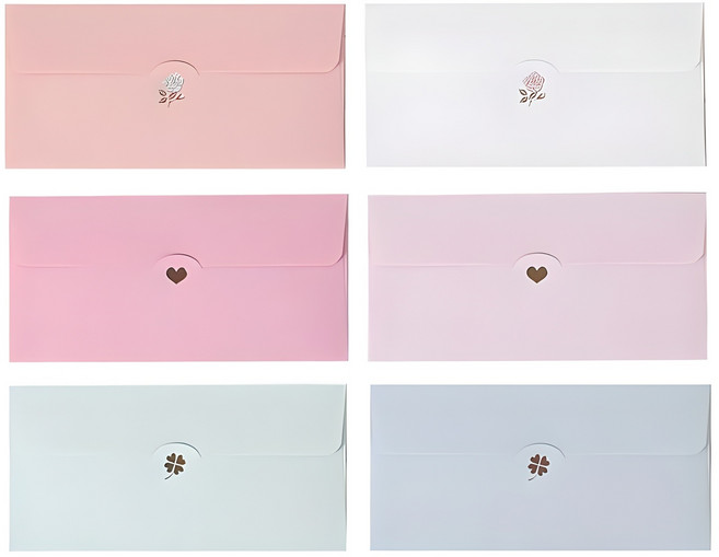 TOCTOC Fancy 1000 燙金符號信封 6款組, 6個裝, 綜合色